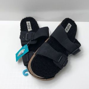 Mad Love Black Buckle Sandal brand new